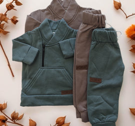 Collar Sweater & Jogger Set