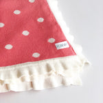 Luxury Polka Ruffle Trim Blanket