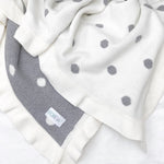 Luxury Polka Ruffle Trim Blanket