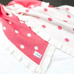 Luxury Polka Ruffle Trim Blanket