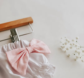Organic Linen Bow Bloomers