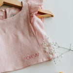 Ruffle Linen Girls Top