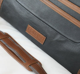 Valentina Diaper Bag - Black & Kudu Rust