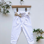 Cotton Trousers with Bow Detail