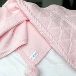 Knit POM POM Blankets