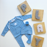 Cotton/ Cashmere Baby Grow & Beanie set