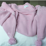 Knit POM POM Blankets