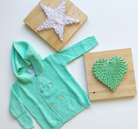 Cotton Cashmere 4 button Hoodie Jersey